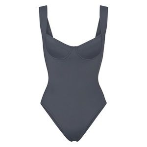 Skims gunmetal swim one piece